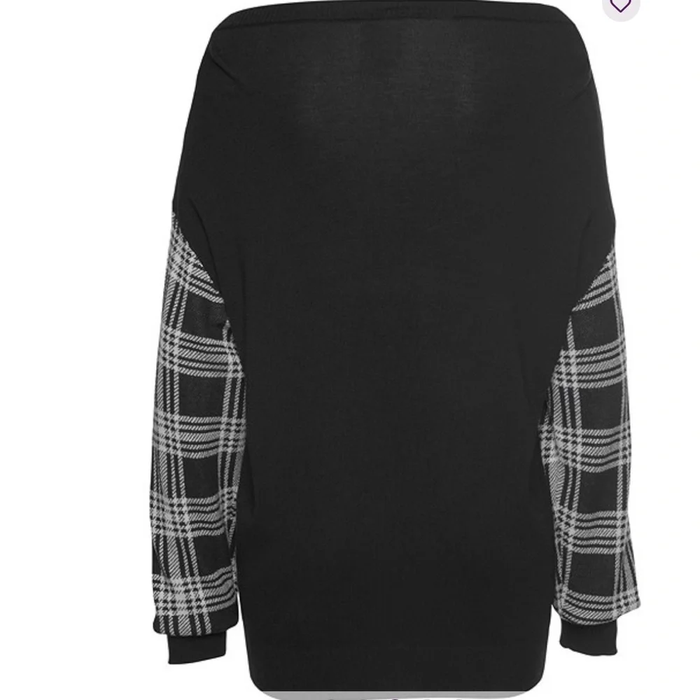 Long Plaid Sleeve Sweater brand new size 8-10 - Picture 3 of 6